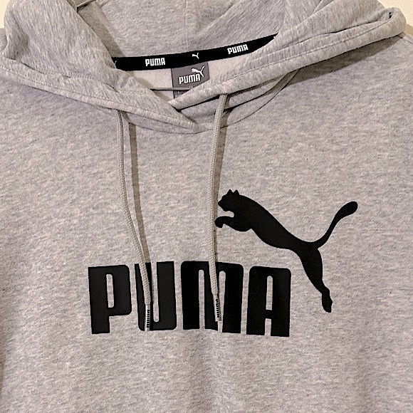 PUMA | Essentials Logo Women's Hoodie | light gray Heather | Size L | NWT - Picture 3 of 12